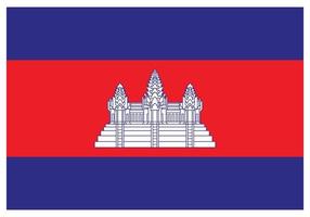 National flag of Cambodia - Flat color icon. vector