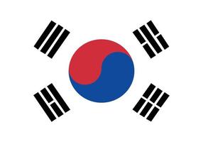 bandera nacional de corea del sur - icono de color plano. vector