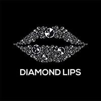 Diamond lips design element for logo, poster, card, banner, emblem, t shirt. Vector illustration