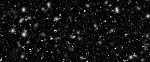 Snowfall bokeh on dark foundation. Numerous snowflakes in flying in the air. Winte night snowfall and snowstorm of snow at. Obscure bokeh light impact innovative foundation. photo