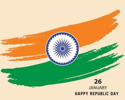 diseño de redes sociales del día de la república india con vector