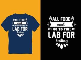 diseño de camiseta de tipografía de comida con vector