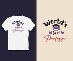 diseño de camiseta de profesor con vector