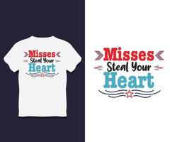 diseño de camiseta de tipografía de amor con vector