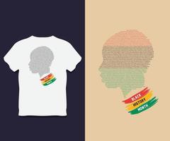 Black History Month T shirt Design With vector