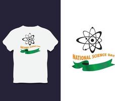 diseño de camiseta de tipografía del día de la ciencia con vector