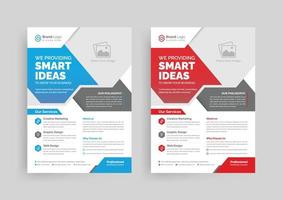 Modern corporate business flyer template and multipurpose brochure cover page design vector