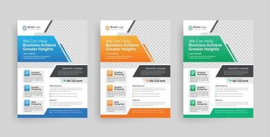 Modern corporate business flyer template and multipurpose brochure cover page design vector