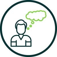 Thinking Vector Icon Design