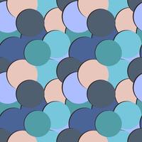 Abstract seamless pattern with colored random round painted circles with shadow vector