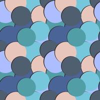 Abstract seamless pattern with colored random round painted circles with shadow vector