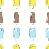 Seamless pattern with ice cream. Vector illustration.