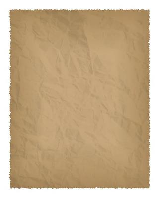 Old paper with burnt edges isolated on white background with place for your text. Vector illustration
