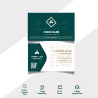 Creative and clean corporate business card template layout. Vector illustration. Stationery design