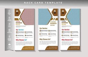 Rack card template or  dl flyer design,  corporate flyer template for your business. vector