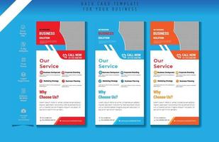 Rack card template or  dl flyer design,  corporate flyer template for your business. vector