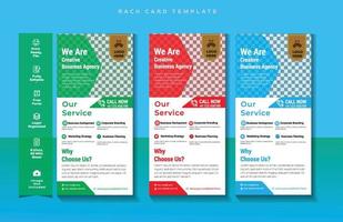 Rack card template or  dl flyer design,  corporate flyer template for your business. vector