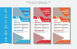 Rack card template or  dl flyer design,  corporate flyer template for your business. vector