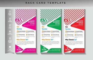 Rack card template or  dl flyer design,  corporate flyer template for your business. vector