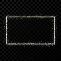 Silver glitter frame. Rectangle vertical frame with shiny sparkles on dark transparent background. Vector illustration