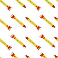 Seamless pattern with space rocket. Vector illustration.