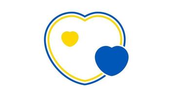 Heart in Ukrainian colors vector