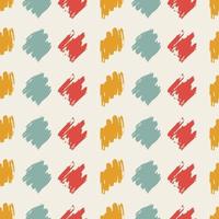 Seamless pattern with colorful hand drawn scribble smear on white background. Abstract grunge texture. Vector illustration