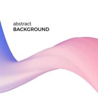 Color abstract composition of the pink watercolor waves. Vector abstract colorful background with bent dynamic form.