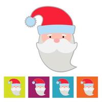 Santa Claus. New Year icon. Vector illustration