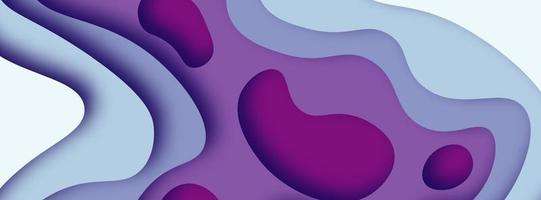 Abstract Background with Purple Paper Cut shapes banner design. Vector illustration.