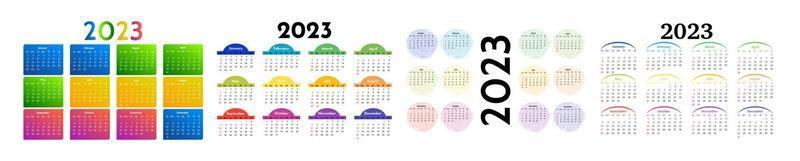 Calendar for 2023 isolated on a white background vector