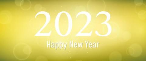 Happy new year 2023 incription on blurred background vector