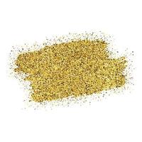 Golden Paint Glittering backdrop on a white background. Background with gold sparkles and glitter effect. Empty space for your text. Vector illustration