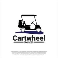 modern golf cart, golf car, electric golf car, transportation shape silhouette transportation logo design vector