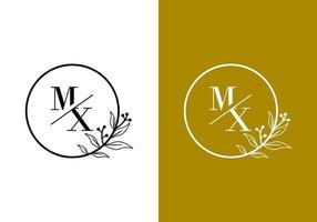 letra m, logo x, adecuado para el símbolo inicial de la empresa. vector