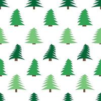 Seamless pattern with spruces on white background. Vector illustration