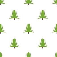 Seamless pattern with spruces on white background. Vector illustration