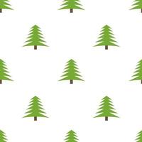 Seamless pattern with spruces on white background. Vector illustration