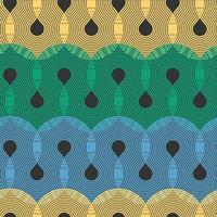 Vector Background with Geometric Rounded Striped Line. Seamless Pattern.