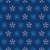 Snowflakes seamless background. Christmas and New Year decoration elements. Vector illustration.