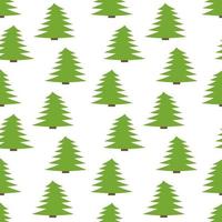 Seamless pattern with spruces on white background. Vector illustration