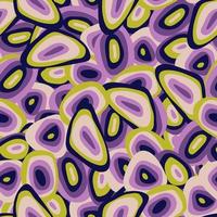 Seamless doodle pattern with coloured irregular hand drawn circles vector