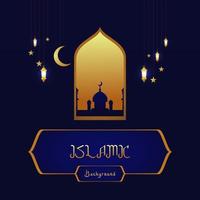 Islamic background design template good use for banner card posters and more vector