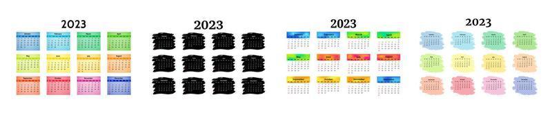 Calendar for 2023 isolated on a white background vector