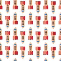 Seamless pattern with space rocket. Vector illustration.