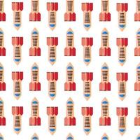 Seamless pattern with space rocket. Vector illustration.