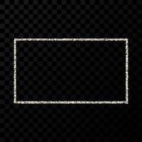 Silver glitter frame. Rectangle vertical frame with shiny sparkles on dark transparent background. Vector illustration