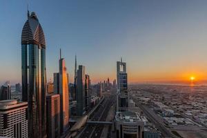View of Sheik Zayed Road in Dubai photo