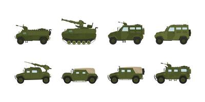 Armored Military Vehicles with Heavy Tank System Set for your vector