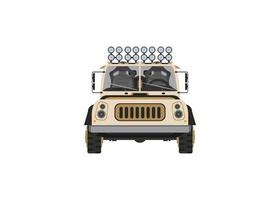 Hunter car vector illustration in flat style. Vehicle for travel and recreation isolated on white background.